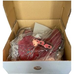 Dingo DIC2398 Childrens Red FabricSide Zip W/ Butterflies New In Box